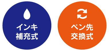 インキ補充正規＆ペン先交換式