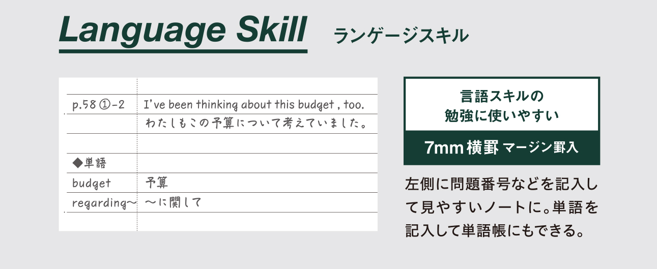 Language Skill罫線案内